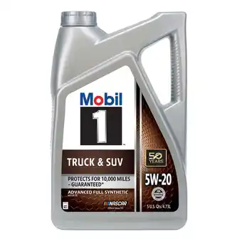 Walmart Mobil 1 Truck & SUV Full Synthetic Motor Oil 5W-20, 5 Quart offer