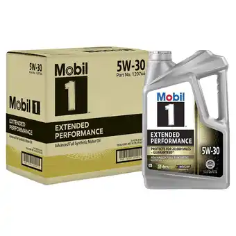 Walmart Mobil 1 Extended Performance Full Synthetic Motor Oil 5W-30, 5 Quart (3 Pack) offer