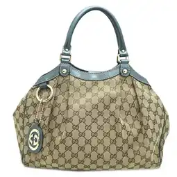 Walmart Pre-Owned Gucci Sukey Handbag Women's Shoulder Bag 211944 GG Canvas Beige (Brown) (Good) offer