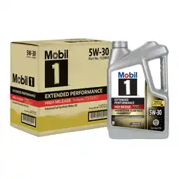 Walmart Mobil 1 Extended Performance High Mileage Full Synthetic Motor Oil 5W-30, 5 Quart (3 Pack) offer