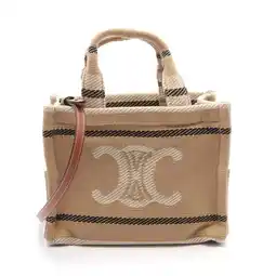 Walmart Pre-Owned CELINE SMALL CABAS Small Cabas Thais Tote Bag Canvas Women's Beige Ivory... (New) offer