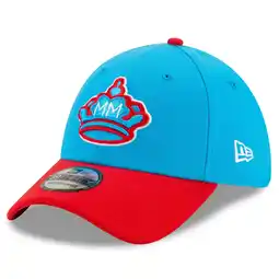 Walmart Men's New Era Blue/Red Miami Marlins 2021 City Connect 39THIRTY Flex Hat offer