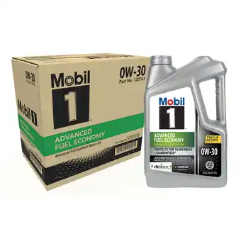 Walmart (3 pack) Mobil 1 Advanced Fuel Economy Full Synthetic Motor Oil 0W-30, 5 Quart (Pack of 3) offer