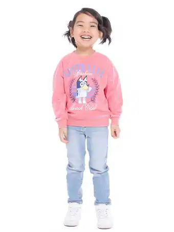 Walmart Bluey Toddler Girl Graphic Crewneck Pullover Sweatshirt, Sizes 12M-5T offer