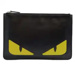 Walmart Pre-Owned Fendi Monster Clutch Men's Second Bag 7N0078 Leather Black (Good) offer