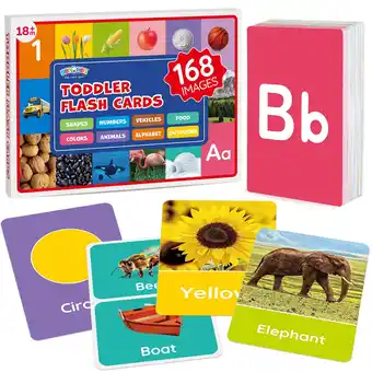 Walmart BenBen Flash Cards for Toddlers 1-3, Alphabet, Number, Color, Educational Learning Cards, Waterproof offer