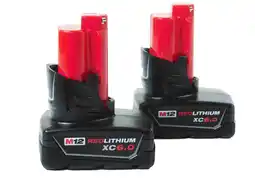 Walmart Milwaukee M12 Redlithium 12V 6Ah Battery 48-11-2460 - Two Pack offer