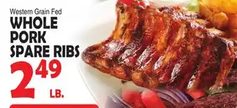 Bravo Supermarkets WHOLE PORK SPARE RIBS offer