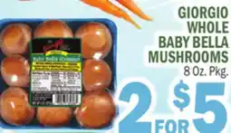 Bravo Supermarkets GIORGIO WHOLE BABY BELLA MUSHROOMS offer