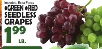 Bravo Supermarkets GREEN, RED SEEDLESS GRAPES offer