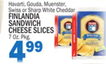 Bravo Supermarkets FINLANDIA SANDWICH CHEESE offer