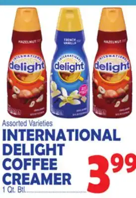 Bravo Supermarkets INTERNATIONAL DELIGHT COFFEE CREAMER offer