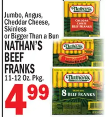 Bravo Supermarkets NATHAN'S BEEF FRANKS offer