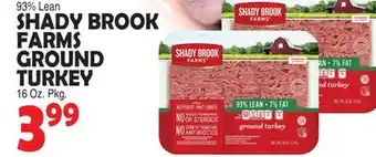 Bravo Supermarkets SHADY BROOK FARMS GROUND TURKEY offer