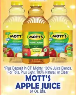 Bravo Supermarkets MOTT'S APPLE JUICE offer