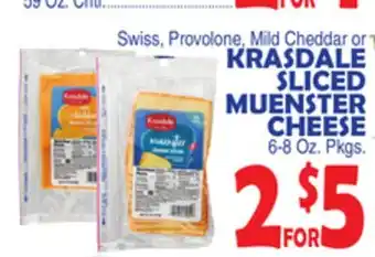 Bravo Supermarkets KRASDALE SLICED MUENSTER CHEESE offer