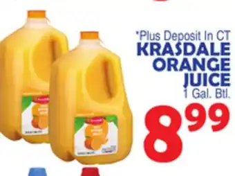 Bravo Supermarkets KRASDALE ORANGE JUICE offer