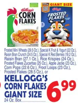 Bravo Supermarkets KELLOGG'S CORN FLAKES GIANT SIZE offer