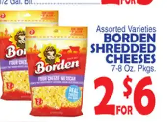 Bravo Supermarkets BORDEN SHREDDED CHEESES offer