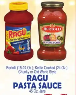 Bravo Supermarkets RAGU PASTA SAUCE 45 Oz. Jars offer