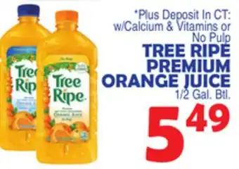 Bravo Supermarkets TREE RIPE PREMIUM ORANGE JUICE offer