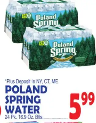 Bravo Supermarkets POLAND SPRING WATER offer