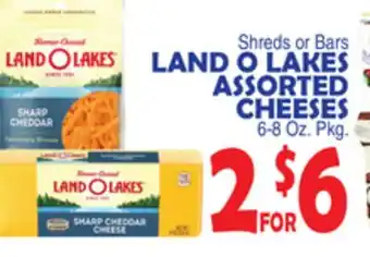 Bravo Supermarkets LAND O LAKES ASSORTED CHEESES offer