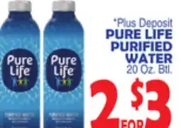 Bravo Supermarkets PURE LIFE PURIFIED WATER offer