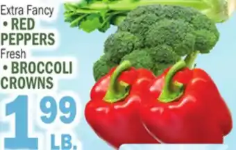 Bravo Supermarkets RED PEPPERS, BROCCOLI CROWNS offer