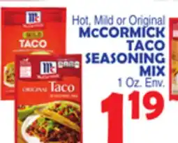 Bravo Supermarkets MCCORMICK TACO SEASONING MIX offer