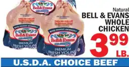 Bravo Supermarkets BELL & EVANS WHOLE CHICKEN offer