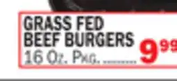 Bravo Supermarkets GRASS FED BEEF BURGERS offer