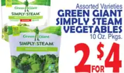 Bravo Supermarkets GREEN GIANT SIMPLY STEAM VEGETABLES offer