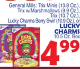 Bravo Supermarkets GENERAL MILLS LUCKY CHARMS 10 5 Oz. Box offer