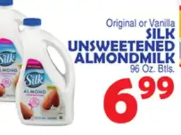 Bravo Supermarkets SILK UNSWEETENED ALMONDMILK offer