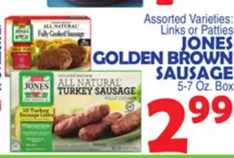 Bravo Supermarkets JONES GOLDEN BROWN SAUSAGE offer