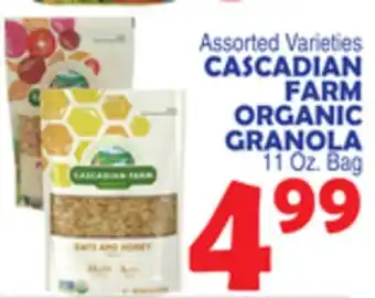 Bravo Supermarkets CASCADIAN FARM ORGANIC GRANOLA offer