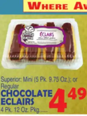 Bravo Supermarkets CHOCOLATE ECLAIRS offer