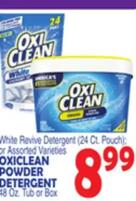 Bravo Supermarkets OXICLEAN POWDER DETERGENT 48 Oz. Tub or Box offer