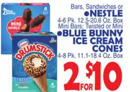 Bravo Supermarkets NESTLE,BLUE BUNNY ICE CREAM CONES offer