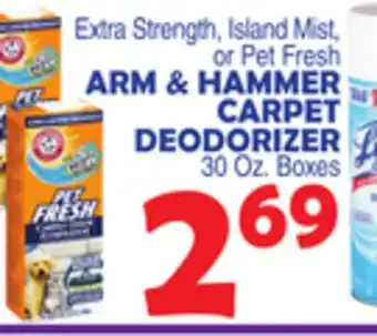 Bravo Supermarkets ARM & HAMMER CARPET DEODORIZER offer