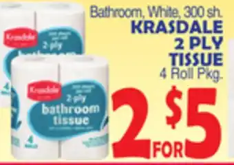 Bravo Supermarkets KRASDALE 2 PLY TISSUE offer