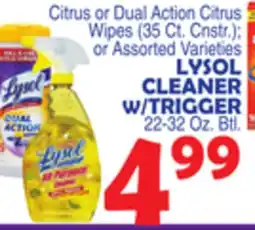 Bravo Supermarkets LYSOL CLEANER W/TRIGGER 22-32 Oz. Btl offer