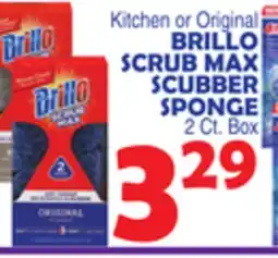 Bravo Supermarkets BRILLO SCRUB MAX SCUBBER SPONGE offer