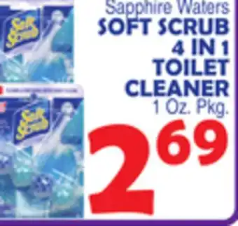 Bravo Supermarkets Sapphire Waters SOFT SCRUB 4 IN 1 TOILET CLEANER offer