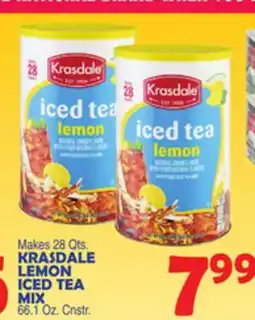 Bravo Supermarkets KRASDALE LEMON ICED TEA MIX offer