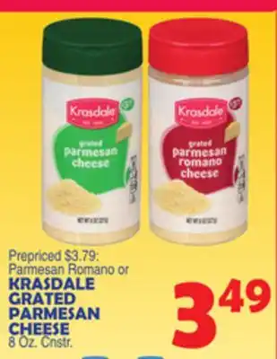 Bravo Supermarkets KRASDALE GRATED PARMESAN CHEESE offer