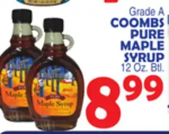 Bravo Supermarkets COOMBS PURE MAPLE SYRUP offer