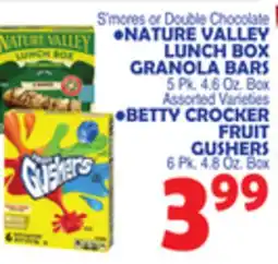 Bravo Supermarkets NATURE VALLEY LUNCH BOX GRANOLA BARS, 5 Pk. 4.6 Oz. Box offer