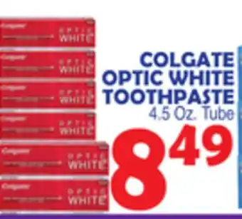 Bravo Supermarkets COLGATE OPTIC WHITE TOOTHPASTE offer